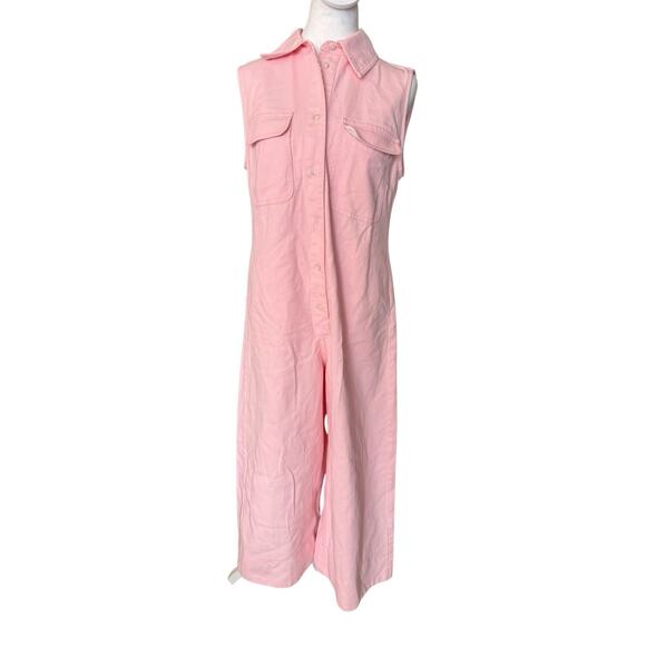 Rachel Comey Pink Denim Jumpsuit Size 0 Tank Sleeveless - Picture 1 of 14